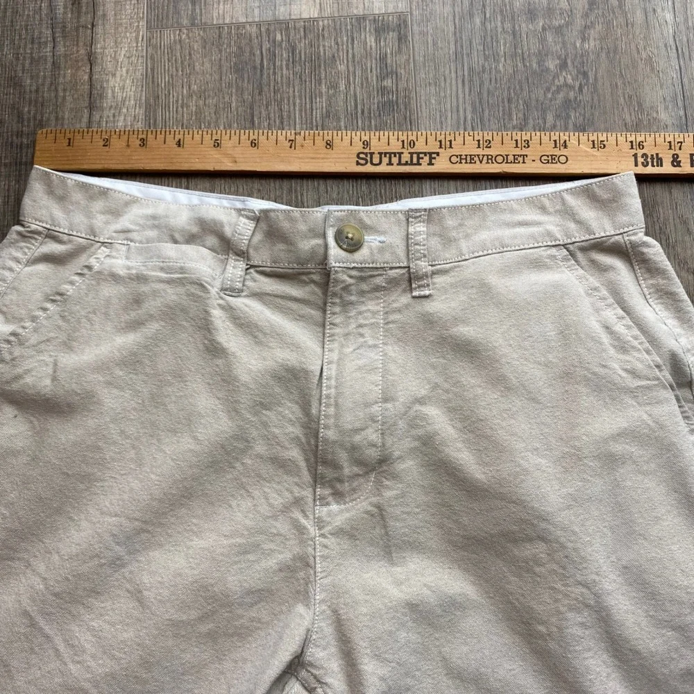 WEATHERPROOF Khaki Chino Shorts‎ Men's Size 32 Flat Front Casual Everyday